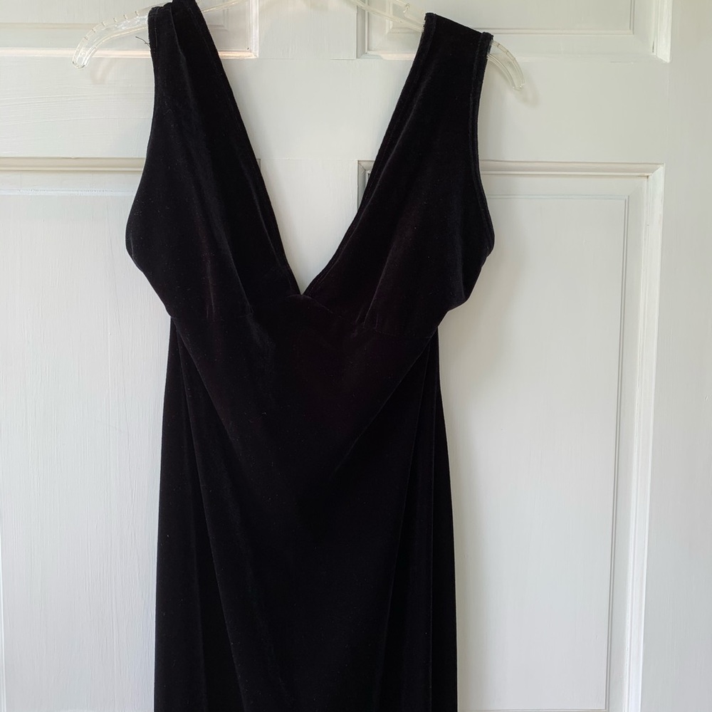 Black Velvet Sleeveless Evening Gown size L